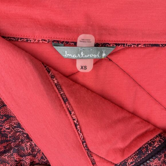 Smartwool Smartloft 120 Puffer Skirt coral pink snakeskin size XS zip front mini - Picture 4 of 7